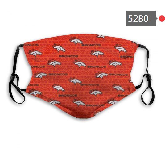 2020 NFL Denver Broncos #11 Dust mask with filter